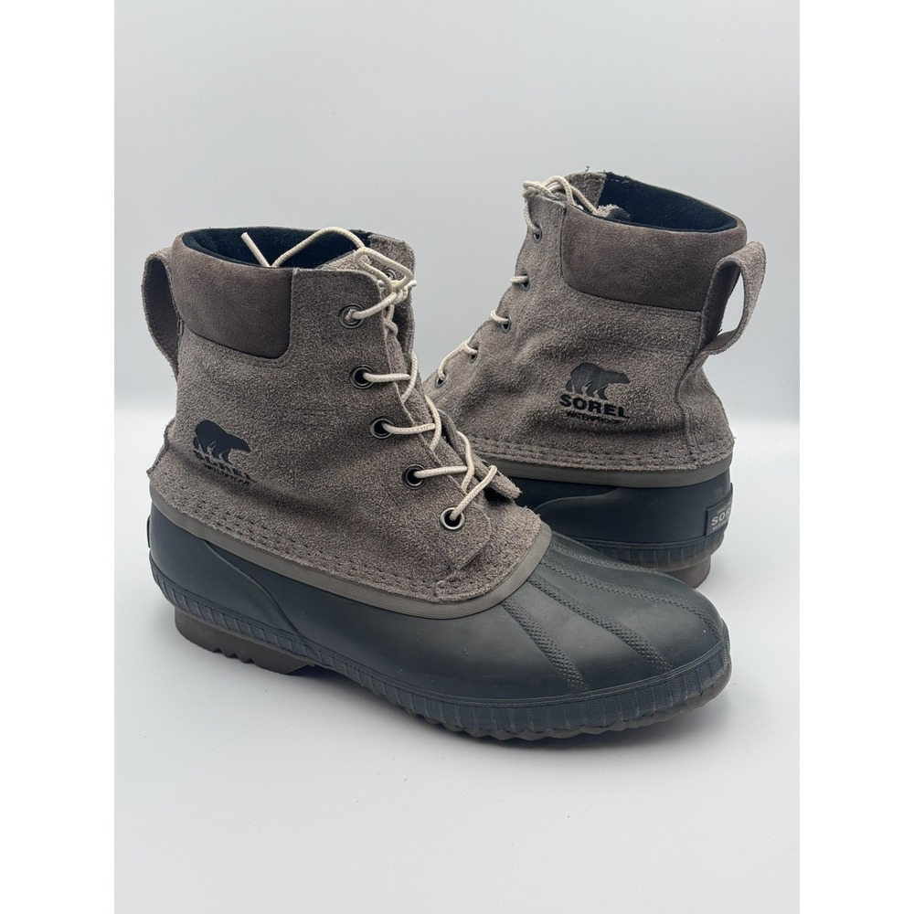 Sorel Cheyanne II Waterproof Duck Boots Men's Size 13 Taupe Brown Suede Rubber - Picture 16 of 16
